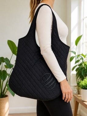 MPG Quilted Yoga Tote Bag Pass-Through Zip